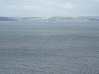 Fishing boat with gulls