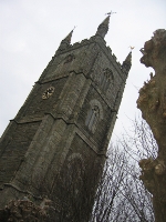 Fowey parish church tower