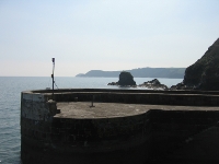 View from the end of Charlestown harbour