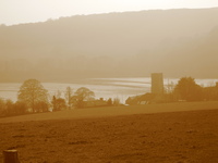 Looking back over St Winnow church