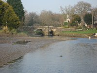 View of Lerryn bridge from the stepping stones