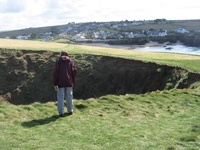 Helen looking down Round Hole