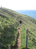 Helen descending from Stepper Point