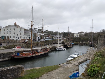 Tall ships in Charlestown Harbour