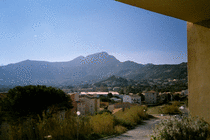 View from our balcony towards the mountains