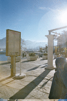 Calvi bay from a waterfront cafe