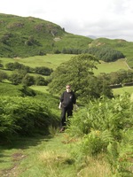 Helen working up a hill