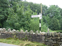 Finger post at Broughton Mills