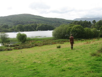 Looking back to the lake