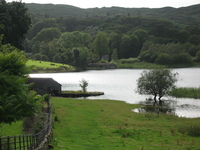 Sun over the boat house