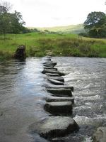 Stepping stones in the River Rothay