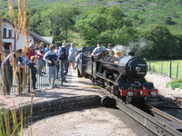 Our engine heading onto the turntable