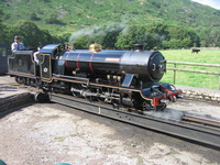 Our engine heading onto the turntable