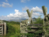 Stile above Holehouse Gill