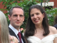 Andrew and Anna outside the church