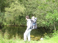 Jeremy and Matthew looking at the river