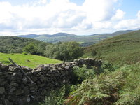 We climbed alongside the wall