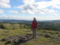 Helen on Whitbarrow Scar