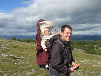 Matthew in his Hazmat rucksack