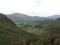 Looking down Dunnerdale from the shoulder