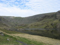 Looking up Seathwaite Tarn