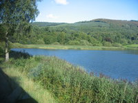 Looking backwards from the train