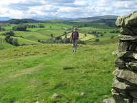 Helen climbs towards Potter Tarn