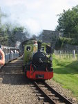 Steam train arrives