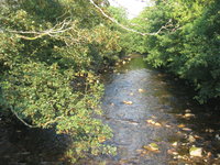 Downstream from suspension bridge