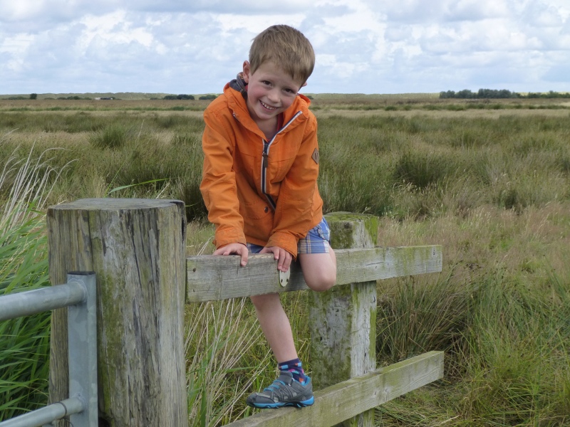 Matthew climbs the stile