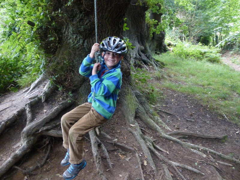 Matthew on a rope swing