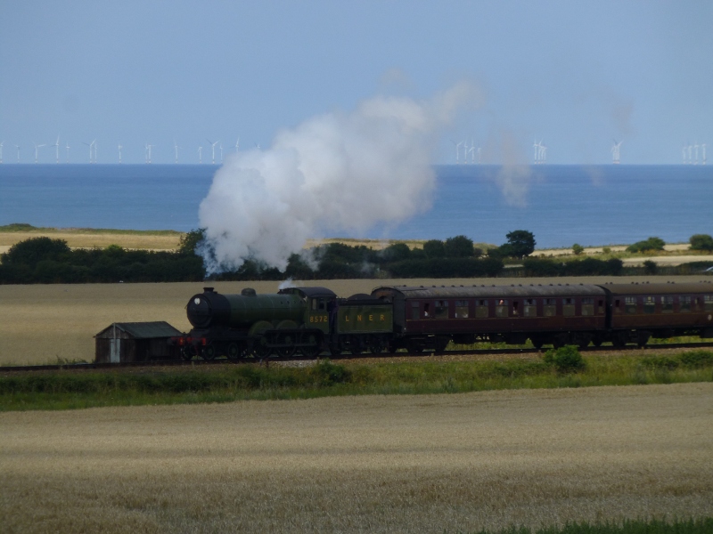 Steam train and offshore windfarm
