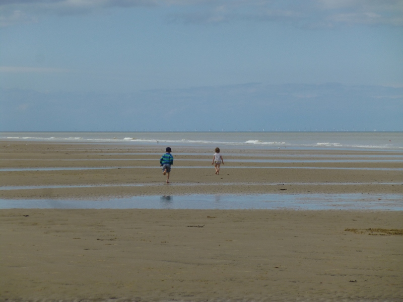 Running on the beach