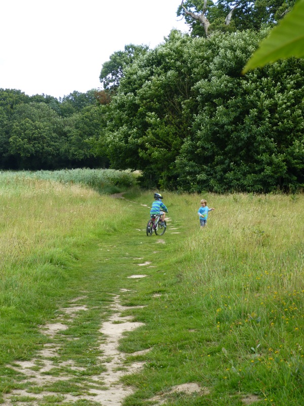 Laura and Matthew running ahead