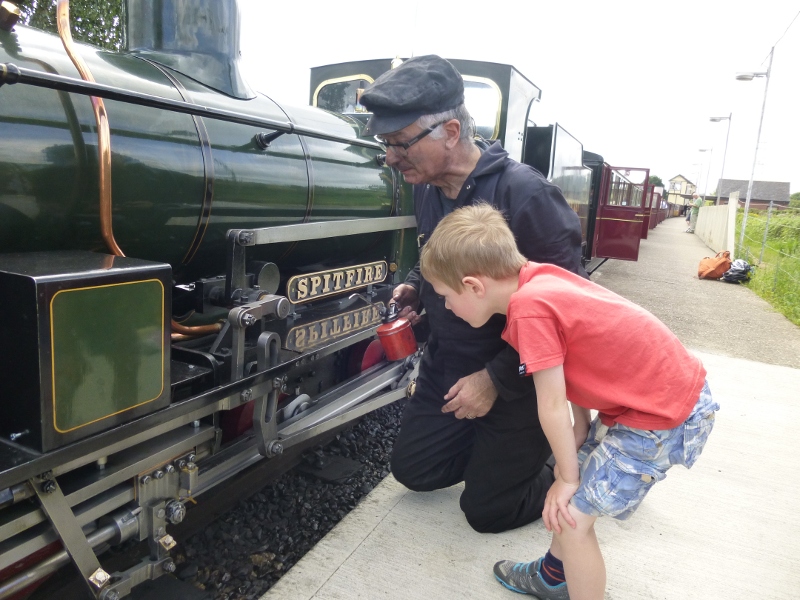 Matthew watching the oiling