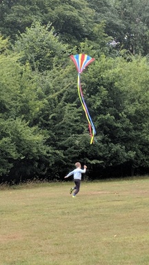 Matthew flying his kite