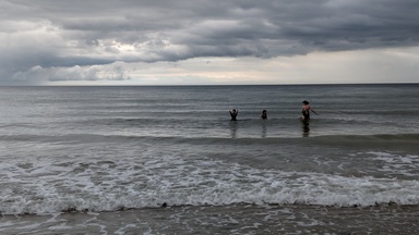 Swimming in the sea